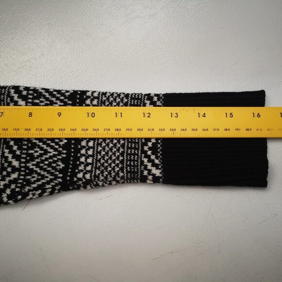 RW&CO Ladies Size Medium Black & White Straight Fit Open Cardigan - Picture 8 of 10